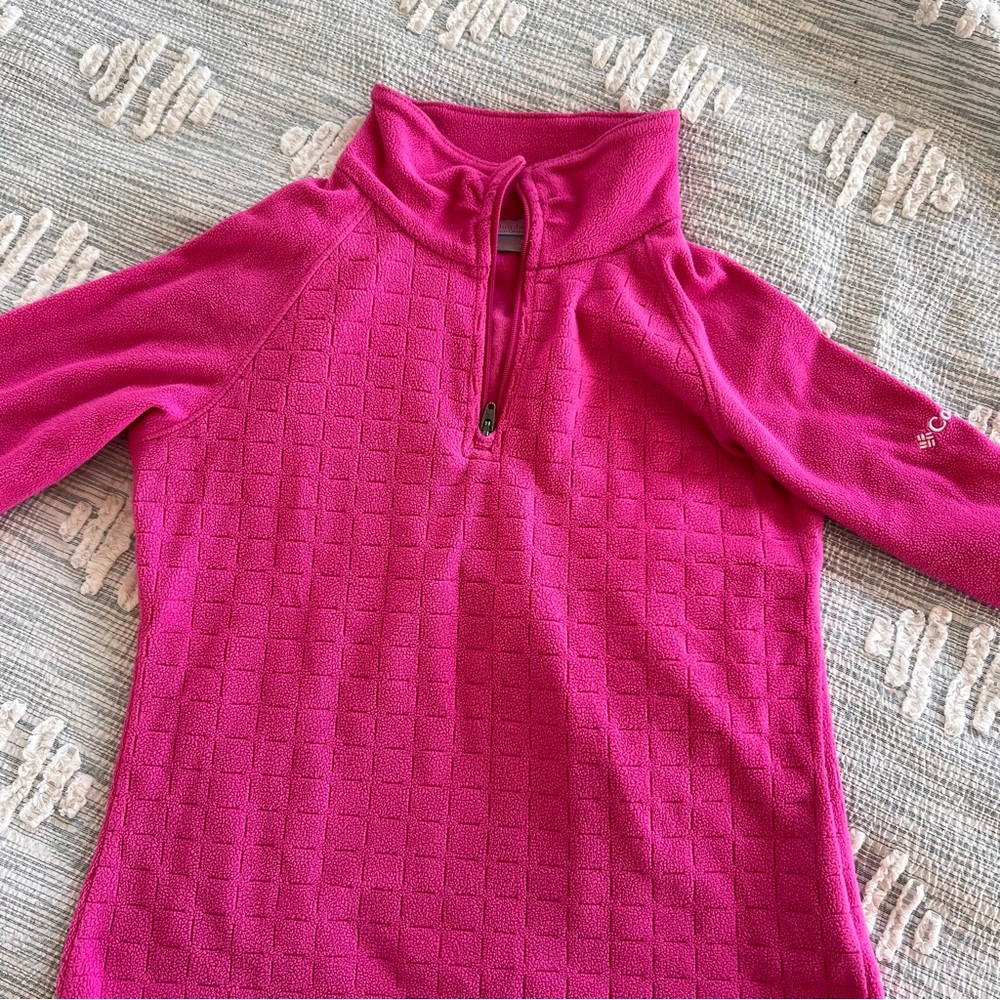 Columbia Vivid Pink Fleece Pullover - Picture 5 of 6